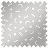 Eighties Shapes, Wolf Grey - Roller Blind